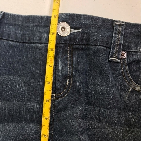 Torrid Denim Jeans Straight Leg Boot Cut Distressed Dark Wash Womens Size 16 - Picture 9 of 12